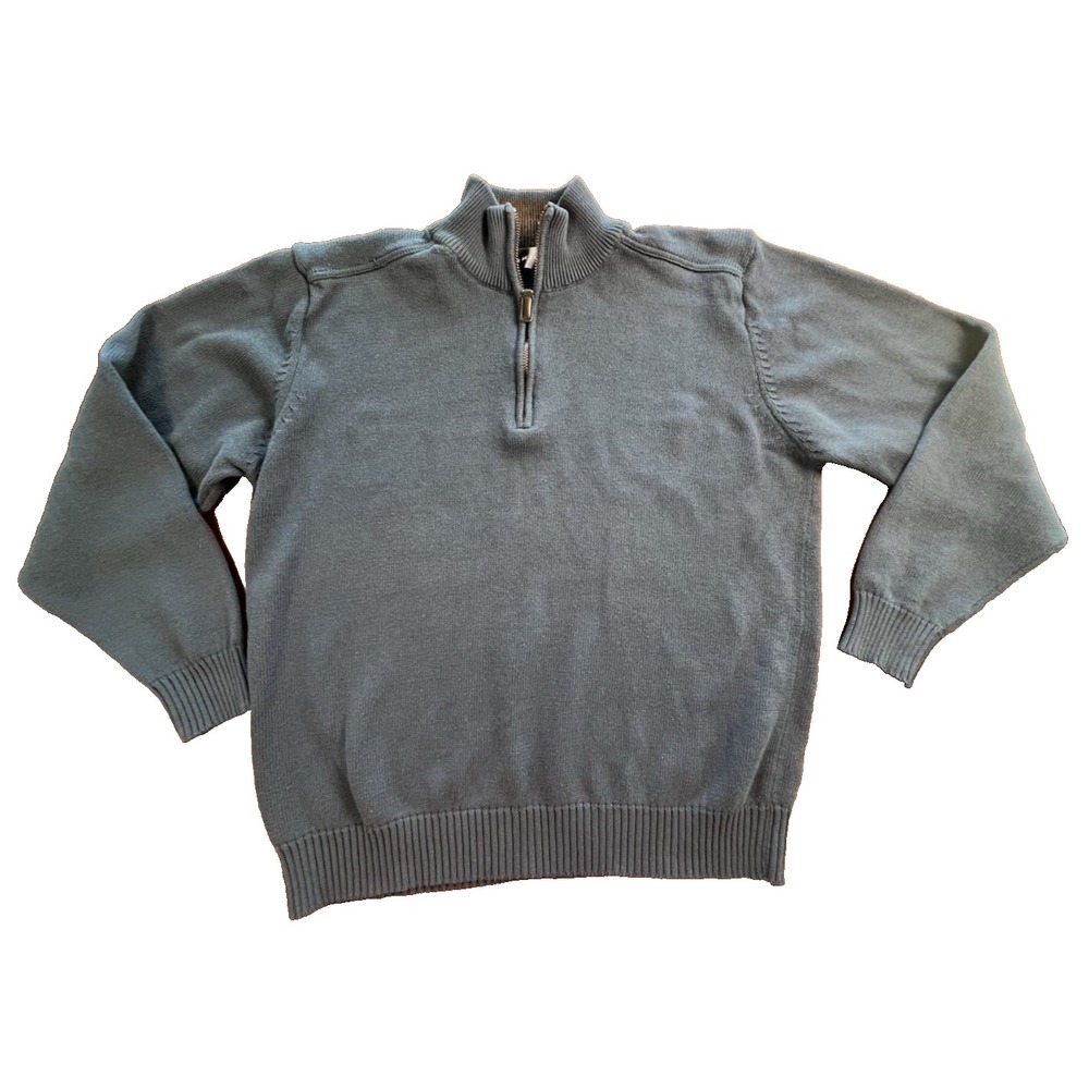 Oscar De La Renta Men's Size XL X-Large 1/4 Quarter Zip Long Sleeve Sweater Blue